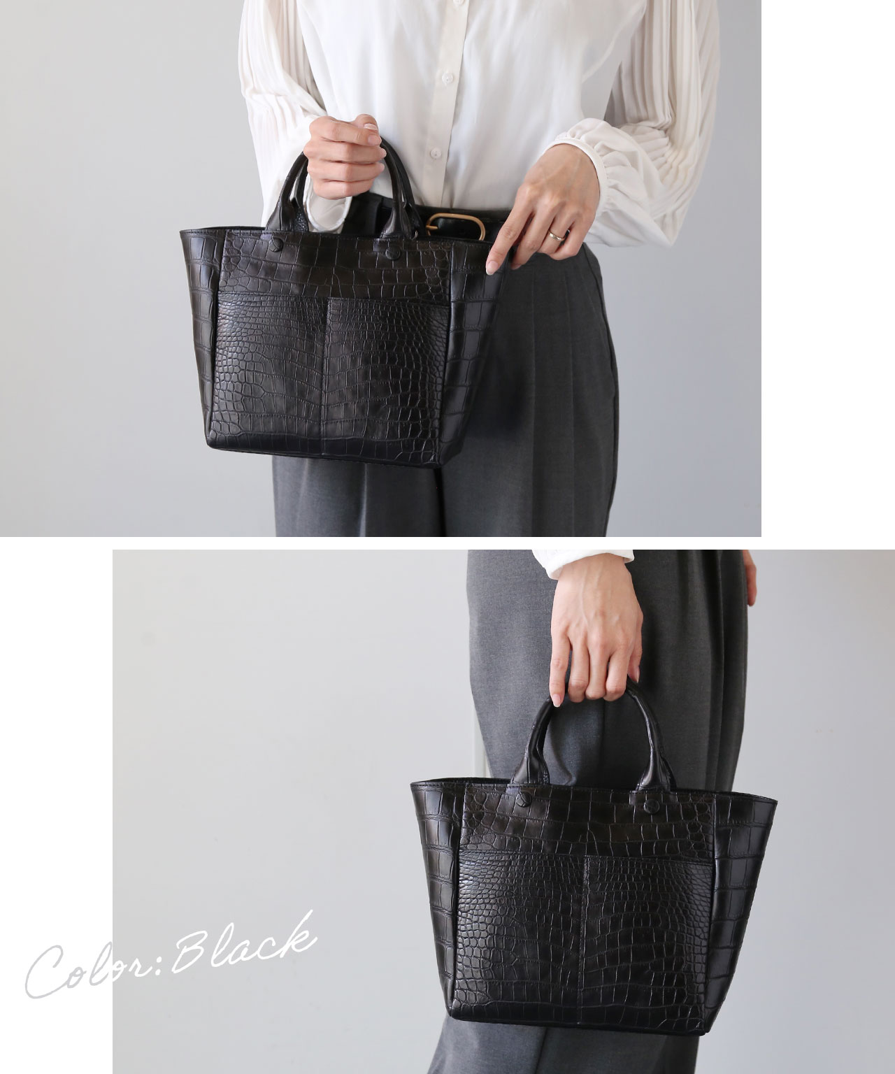 sankyo shokai（三京商会） クロコダイル トートバッグ レディース