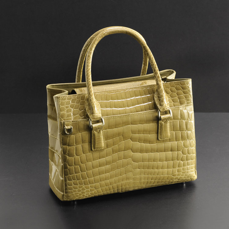 sankyo shokai（三京商会） クロコダイルハンドバッグ シャイニング