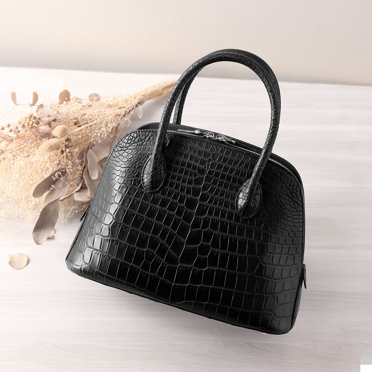 sankyo shokai（三京商会） クロコダイル ハンドバッグ レディース
