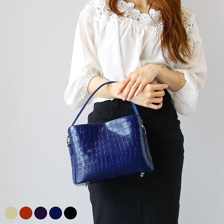 sankyo shokai（三京商会） クロコダイル バッグ 2WAY マット センター