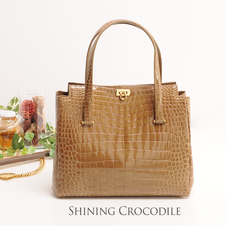 sankyo shokai（三京商会） ＜爆買＞クロコダイル ハンドバッグ 日本製