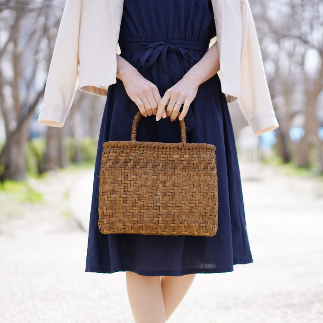 sankyo shokai（三京商会） 山葡萄 かごバッグ レディース 網代編み