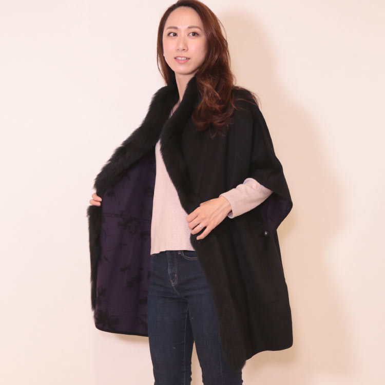 H3477-3◾️極上！肌触り抜群！カシミア100％ フリンジ ポンチョ H3477