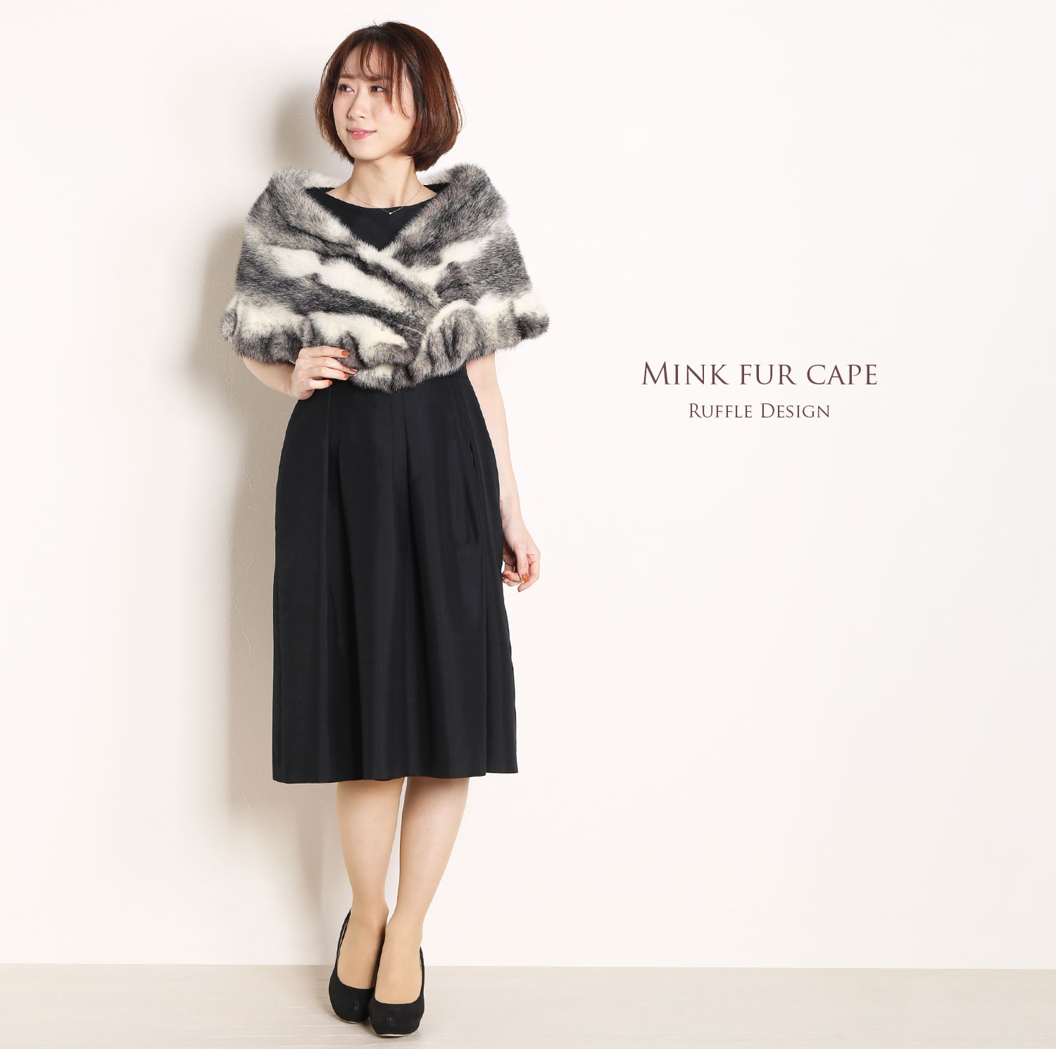 sankyo shokai（三京商会） ＜爆買＞ミンク ケープ フリルデザイン
