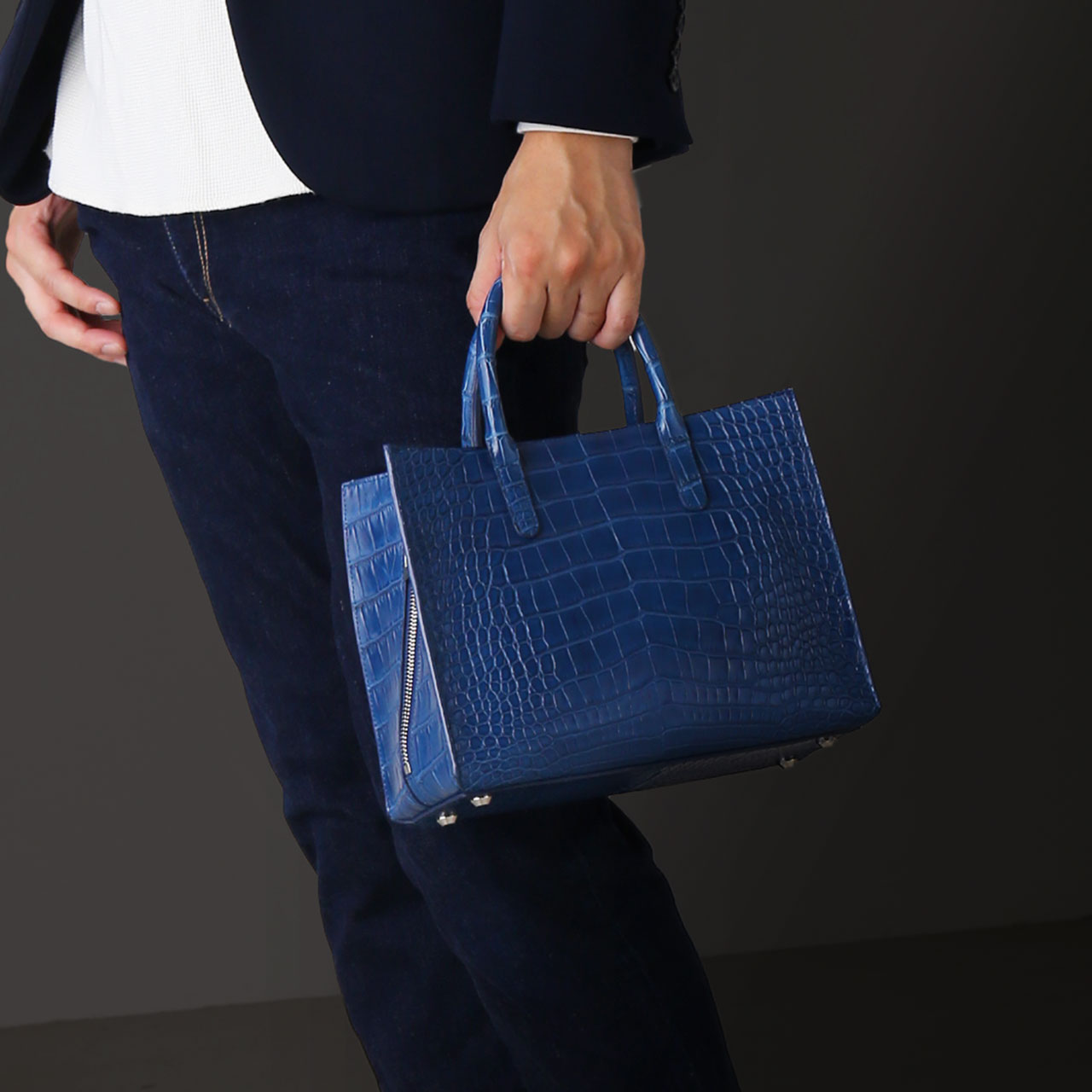 sankyo shokai（三京商会） ＜爆買＞藍染め アリゲーター メンズ