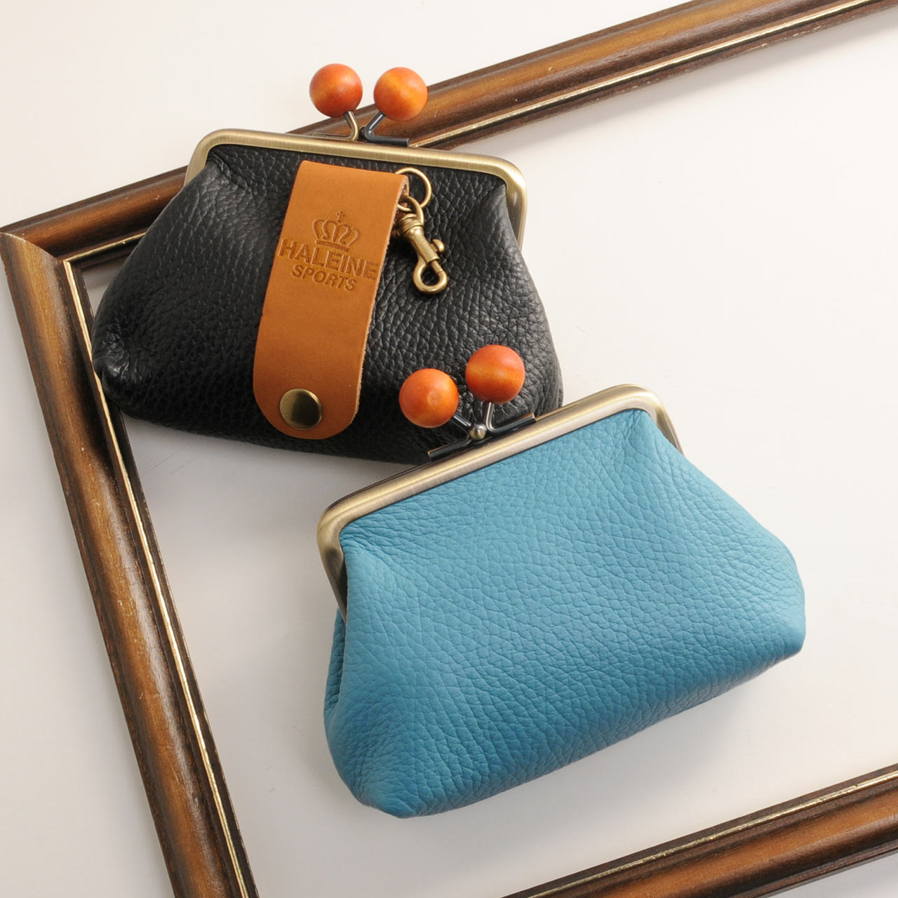 sankyo shokai（三京商会） ＜爆買＞イタリア牛革 がまぐちポーチ