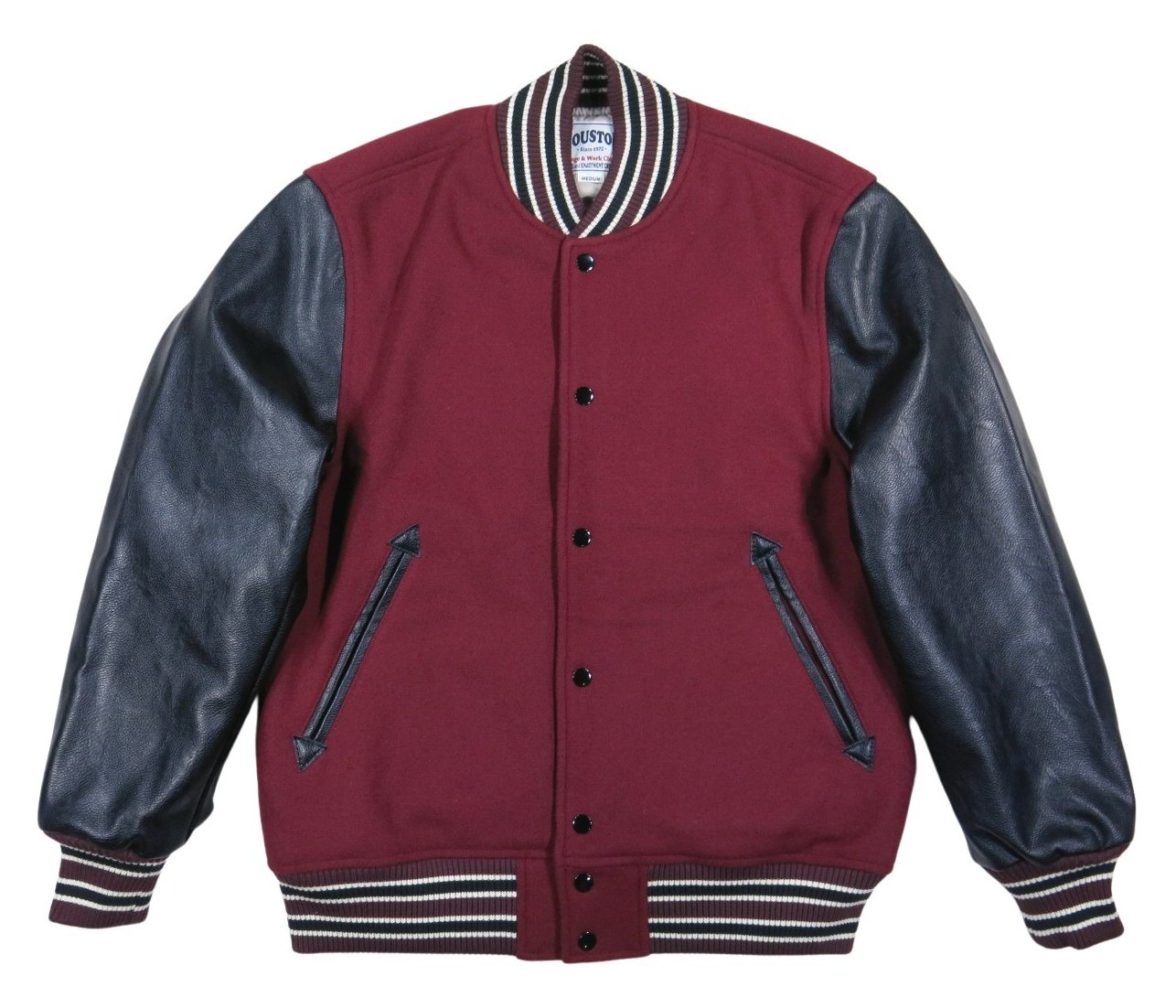 HOUSTON（ヒューストン） PUレザー × メルトンウール スタジャン 51189