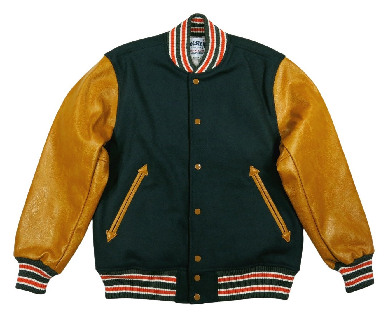 HOUSTON（ヒューストン） PUレザー × メルトンウール スタジャン 51189