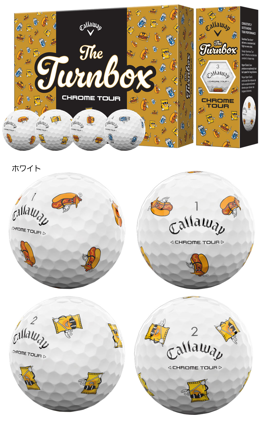 Callaway（キャロウェイ） CHROME TOUR TURN BOX ゴルフボール 1ダース
