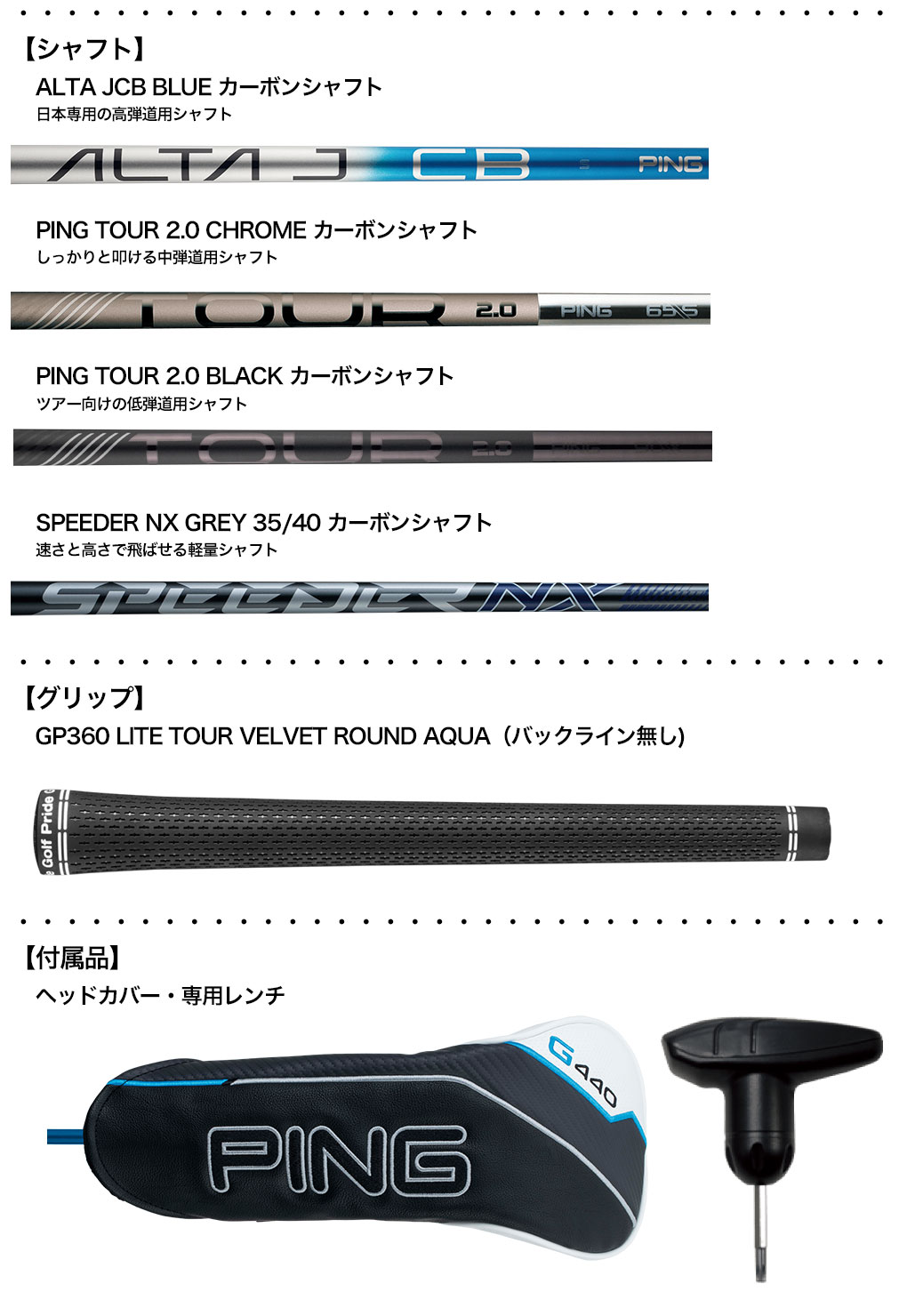 PING（ピン） PING G440 SFT ドライバー メンズ 標準カーボンシャフト