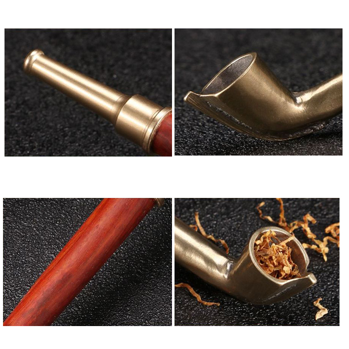 キセル ショート タイプ 喫煙具 煙管 えんかん タバコ管 天然木 銅