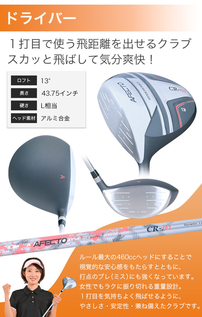 ポイント最大+19％☆3/1(月)23:59迄 レフティ レディース ゴルフクラブ