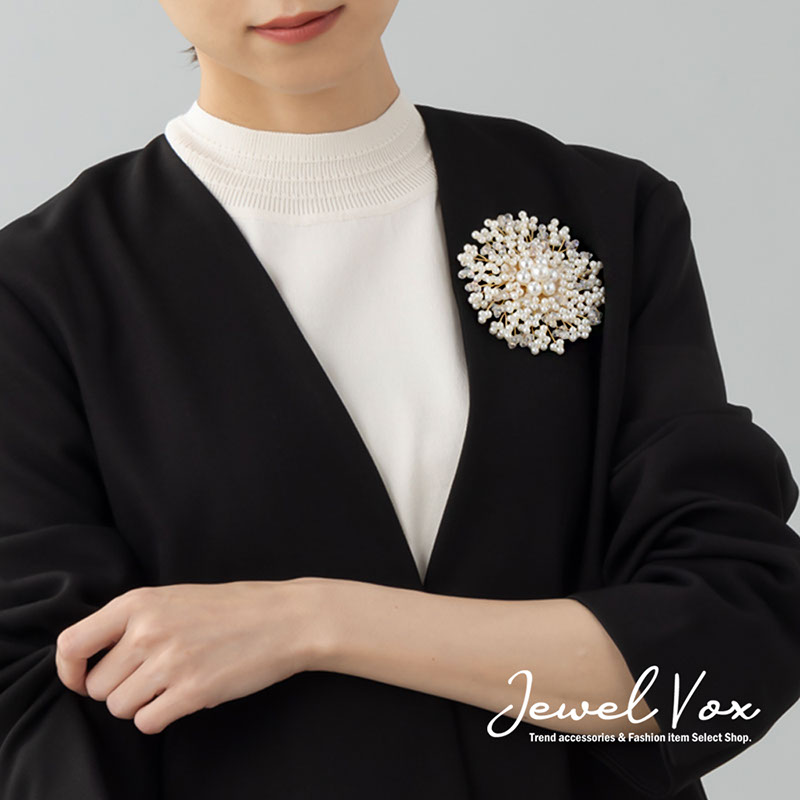 Jewel VOX コサージュ 卒業式 卒園式 母親 親 ブローチ パール