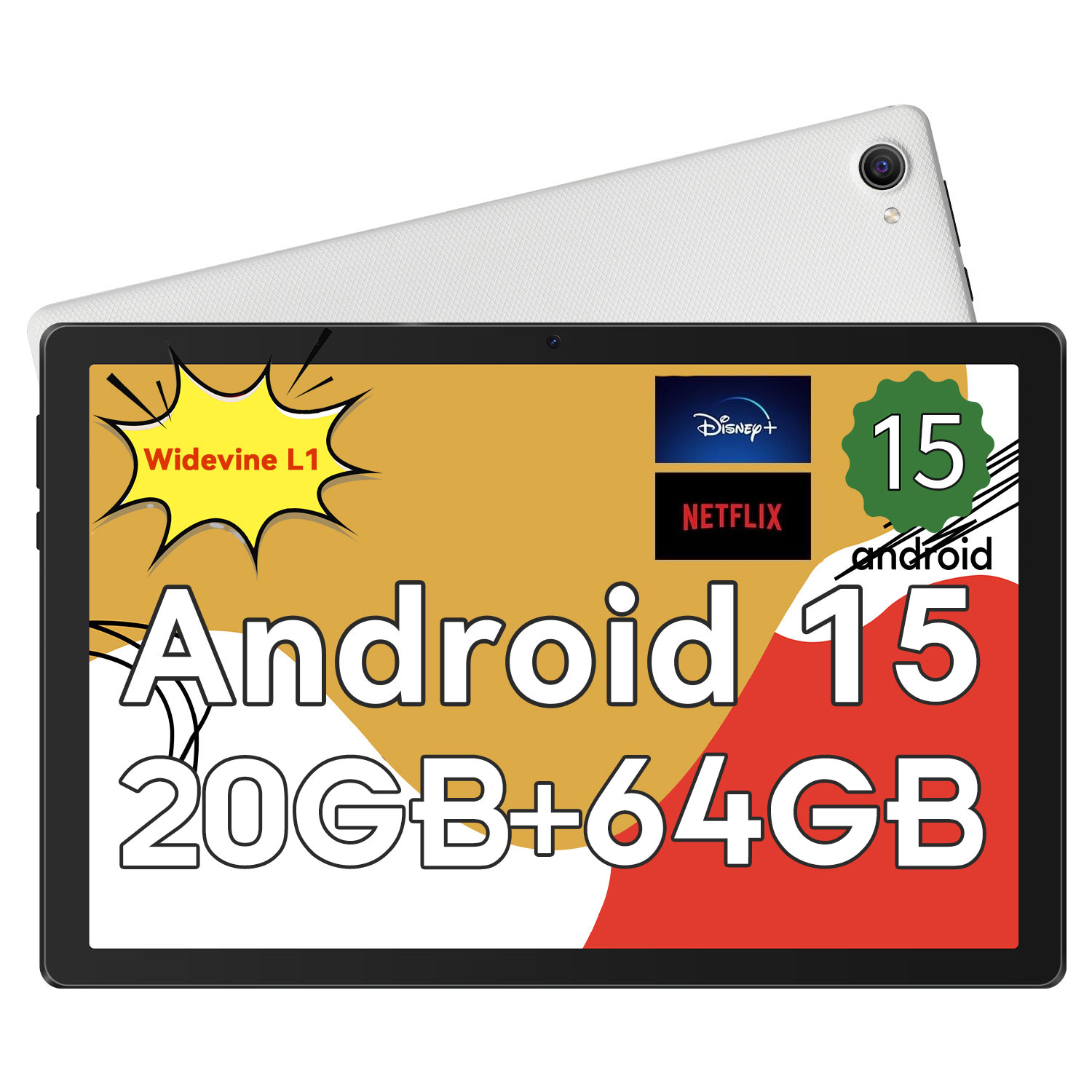500円off/タブレット 10インチ Android 15 Wi-Fiモデル20GB+64GB+1TB
