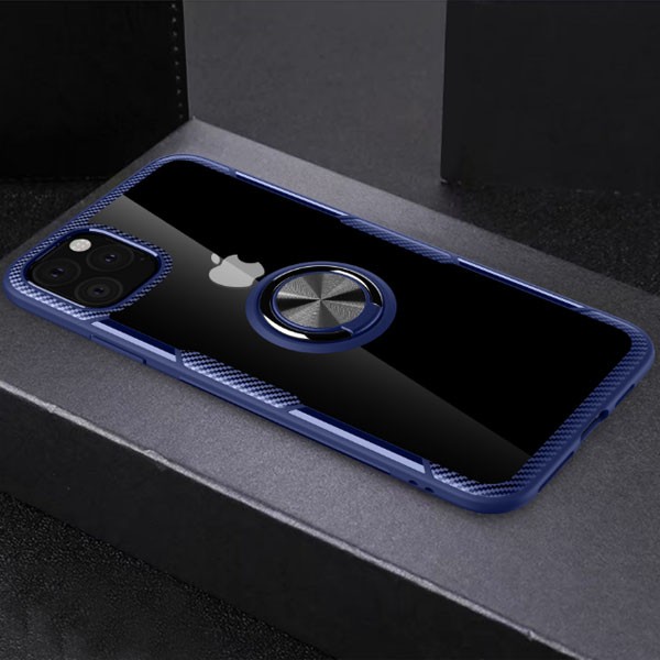 iPhone 11 Pro Max用ケース リング付き 背面カバー 車載マグネット対応