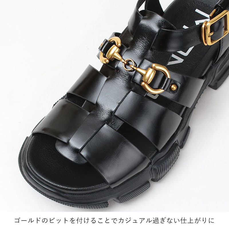 MANA（マナ） グルカサンダル ビット付き 552187 ブラック 正規品 人気