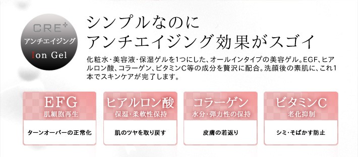 CRE＋ミネラルKS イオンゲル 10g 美容フェイスケアジェル ワールド