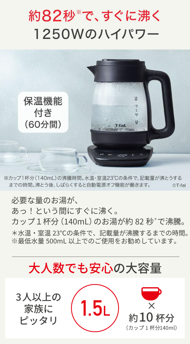 T-fal（ティファール） 爆買 テイエール ロック コントロール 1.5L