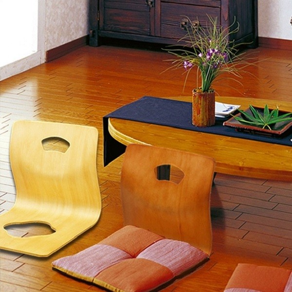 弘益 木製曲げ木座椅子GZ-395 ブラウン (1個) (送料別) : くらし壱番館