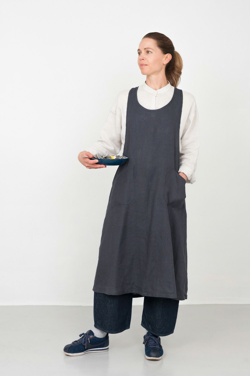 fog linen work（フォグリネンワーク） リネン オーバーエプロン 麻