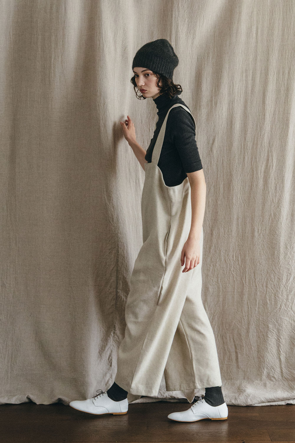 fog linen work（フォグリネンワーク） メルドラ サロペット ウール