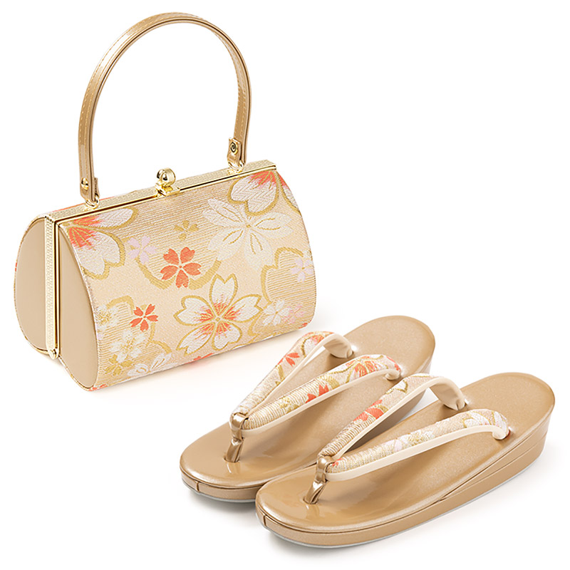 草履バッグセット 成人式 結婚式 フォーマル エナメル 金襴 S M L LL
