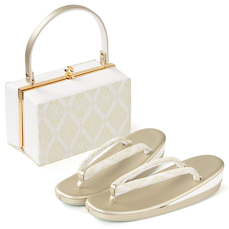 草履バッグセット 成人式 結婚式 フォーマル 金襴 M L LL 3L 大きい