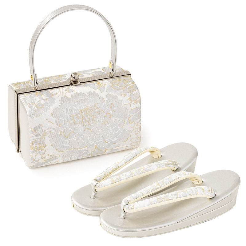 草履バッグセット 成人式 結婚式 フォーマル エナメル 金襴 S M L LL