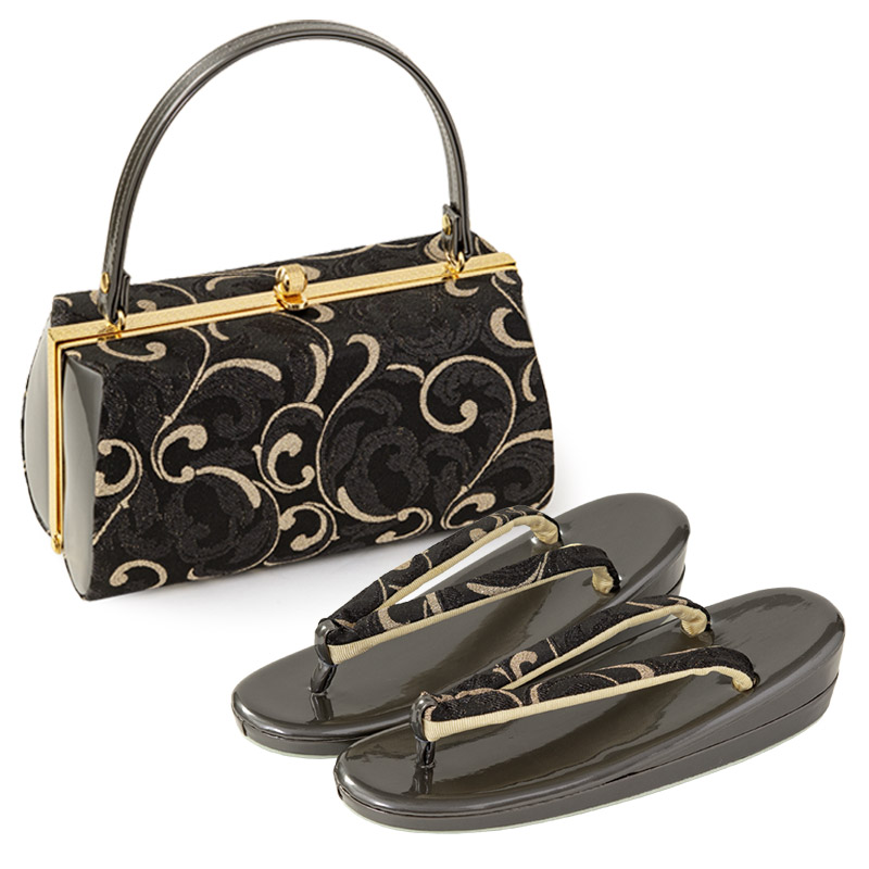 草履バッグセット 成人式 結婚式 フォーマル 金襴 M L LL 3L 大きい