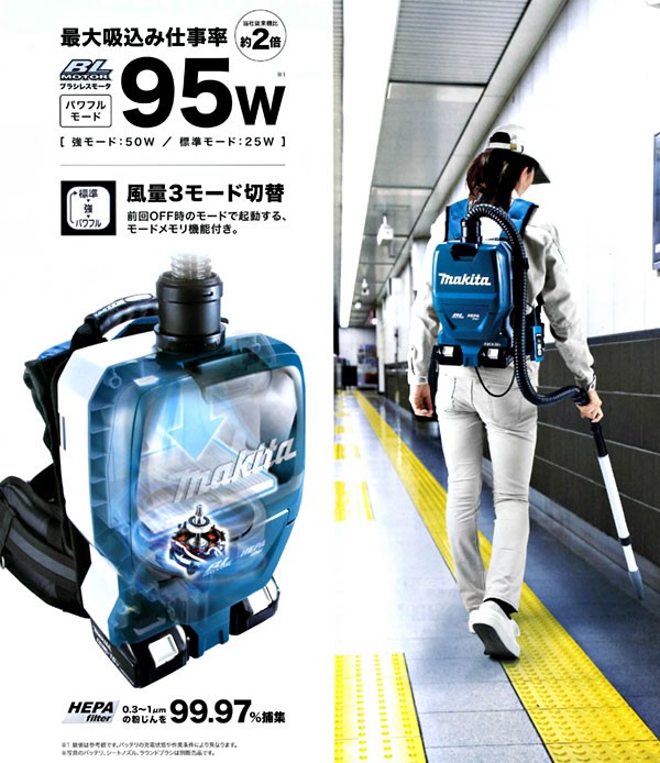 マキタ（makita） 36V 充電式背負いクリーナー VC261DZ 2L 本体のみ