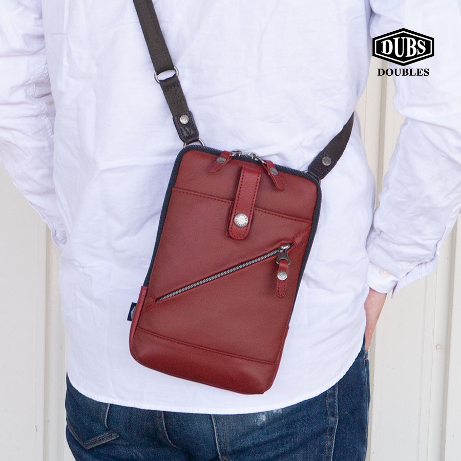 DOUBLES（ダブルス） スマホショルダー メンズ 革 ブランド ショルダー