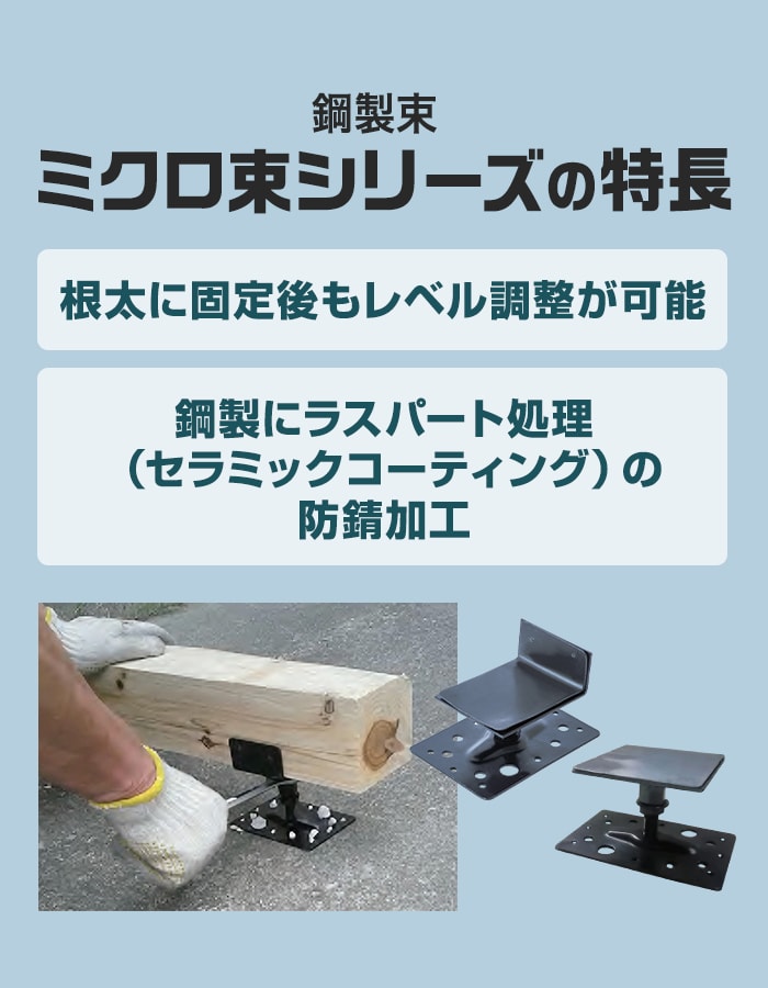 ウッドデッキ 人工木 法人・個人事業主様専用 鋼製束 MB-45 ミクロ束