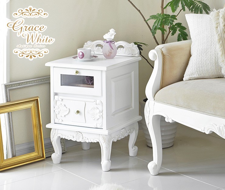 HAGiHARA（萩原） アンティーク サイドチェスト 木製 完成品