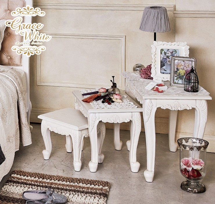 HAGiHARA（萩原） サイドテーブル テーブル おしゃれ 丸 北欧 白