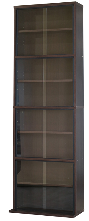 訳あり本棚 大容量 扉付き おしゃれ ガラス スリム 漫画 収納棚