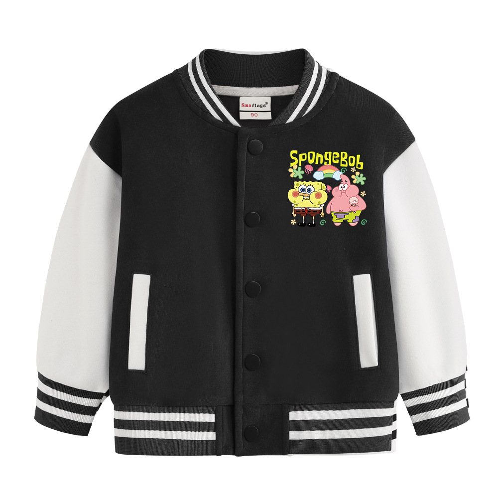 スポンジボブ スタジャン コットン 子供服 スカジャン キッズ 男の子