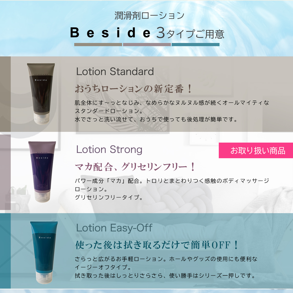 不二ラテックス Beside ローション ストロング 180mL ビサイド 潤滑剤