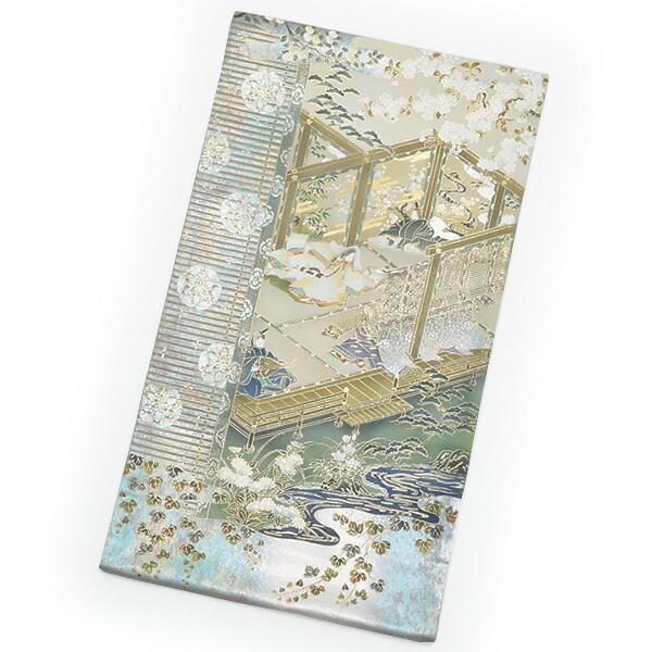 Prices down2）未仕立て袋帯 「御所解き文様」 西陣織 螺鈿 日本製