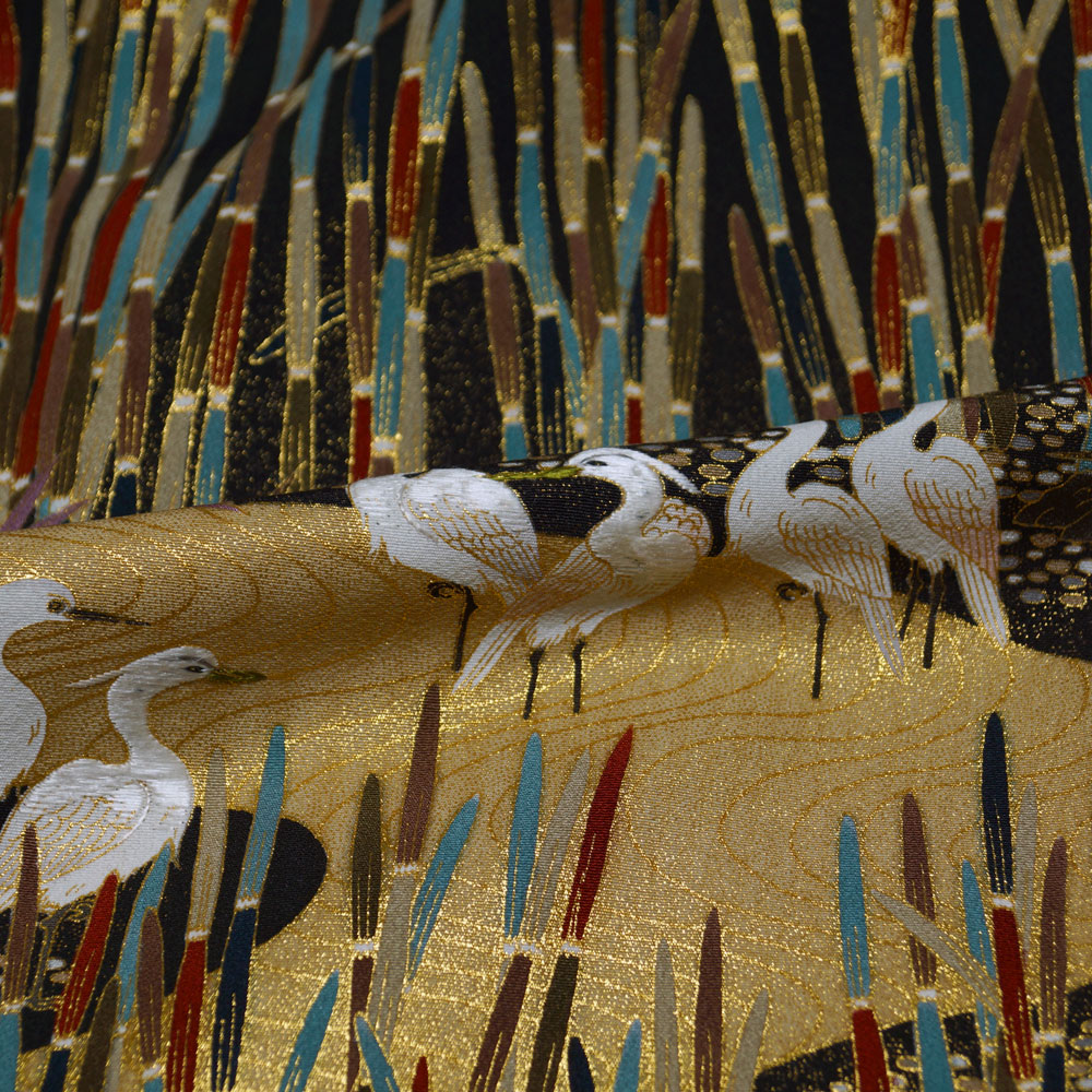 着物セット 松尾光琳 黒留袖・袋帯 2点 セット 木賊に白鷺模様 蔦紋