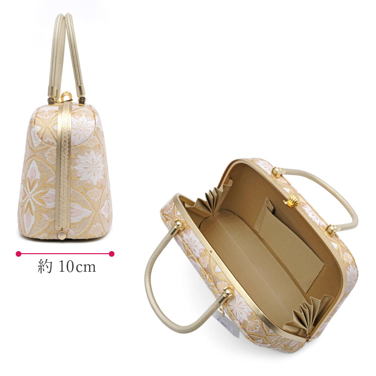 草履バッグ セット 世美庵 金 ゴールド Lサイズ 日本製 高級 着物 帯地