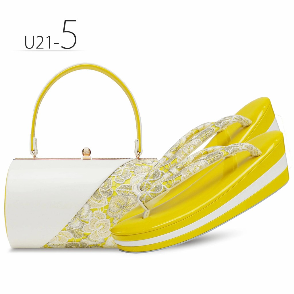 NISHIORI 草履バッグセット レース×エナメル 選べる 7色 振袖用 ラメ