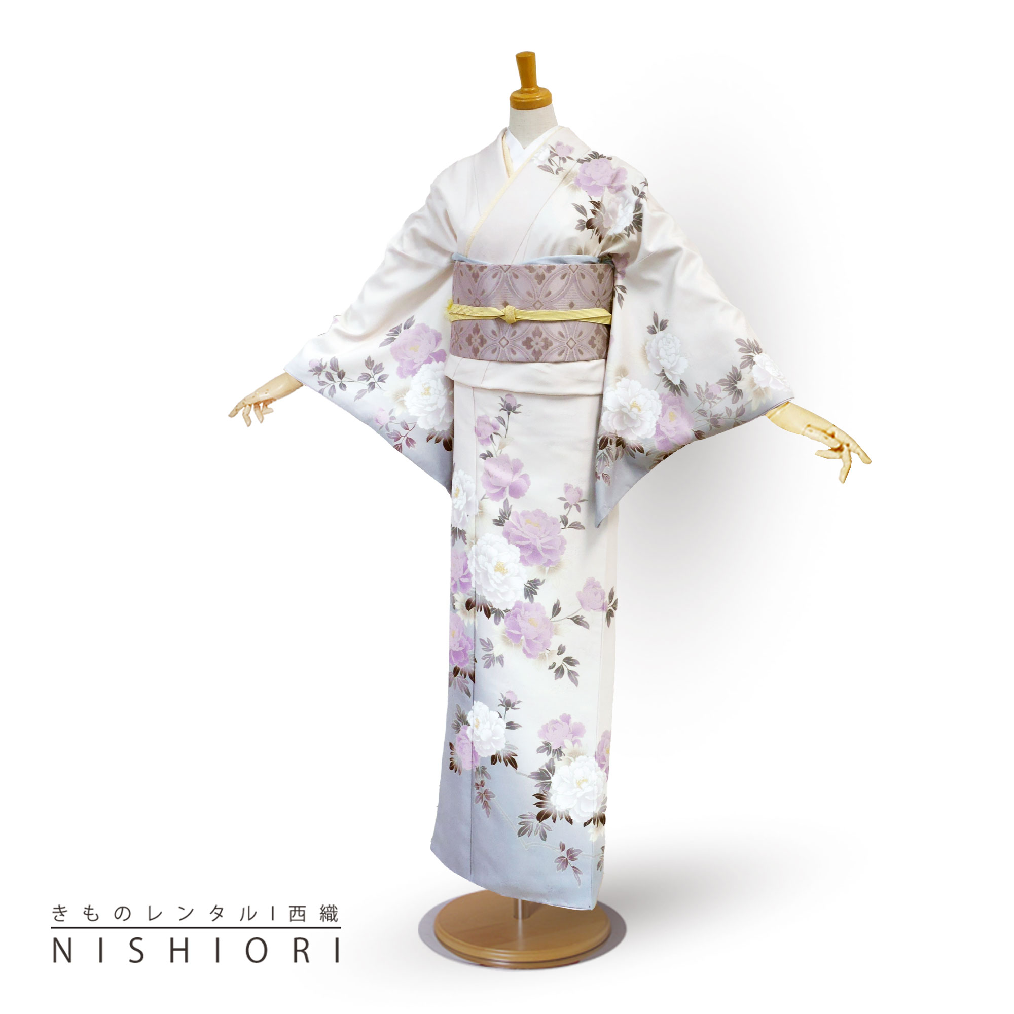 NISHIORI お仕立て上がり 訪問着 2点セット 袋帯がセット 白 ホワイト