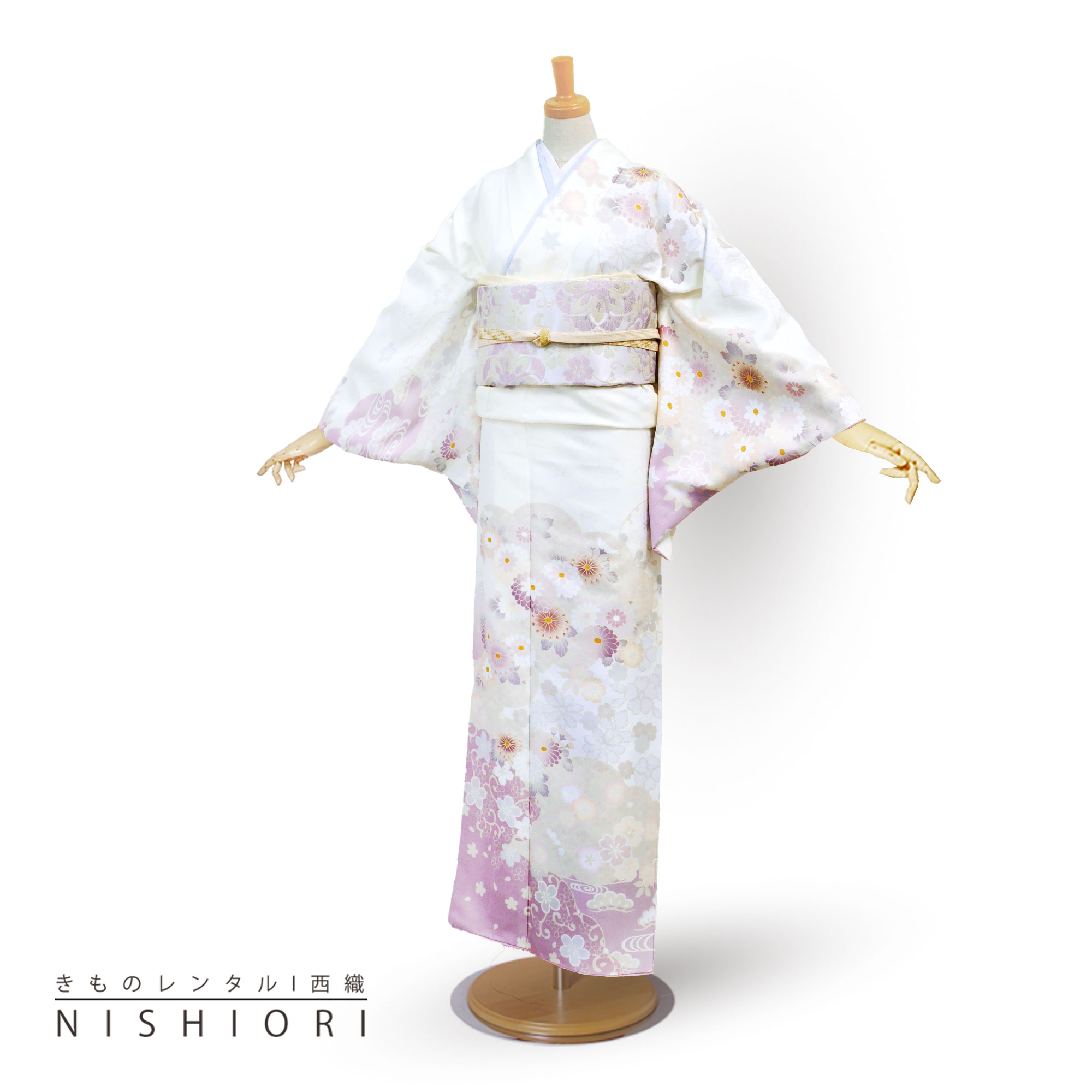 NISHIORI お仕立て上がり 訪問着 2点セット 袋帯がセット 白 ホワイト