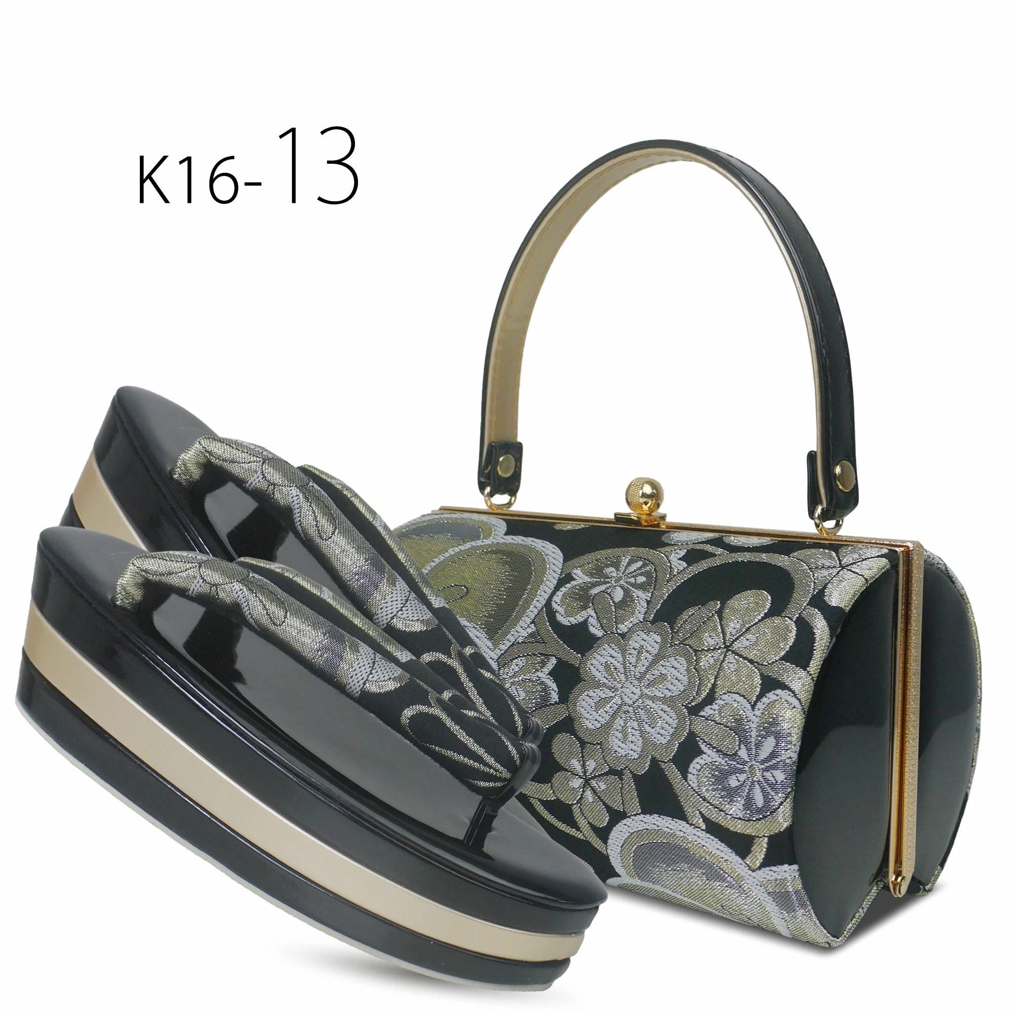 NISHIORI モノトーン 草履バッグセット 7cmヒール 3枚芯 草履 選べる