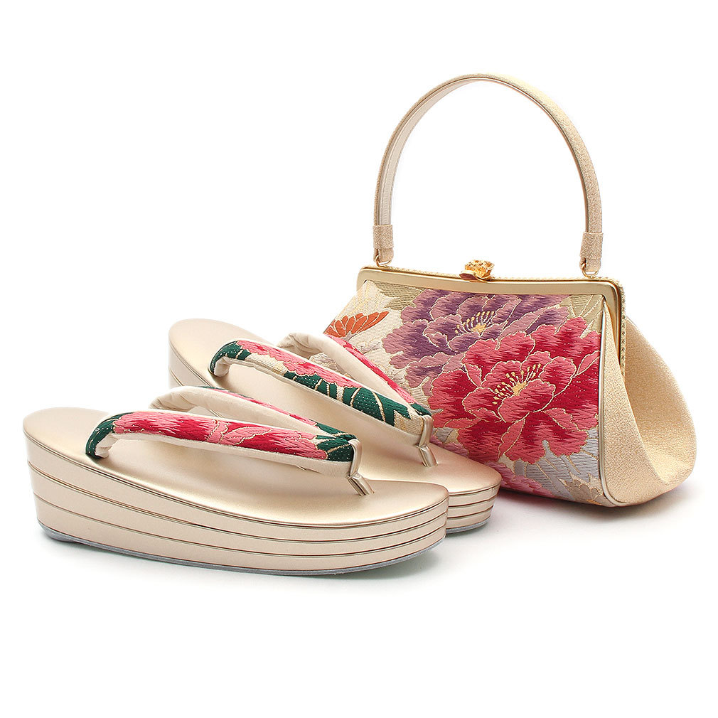 Kisste（キステ） 草履バッグセット 成人式 振袖 岩佐 L フリーサイズ