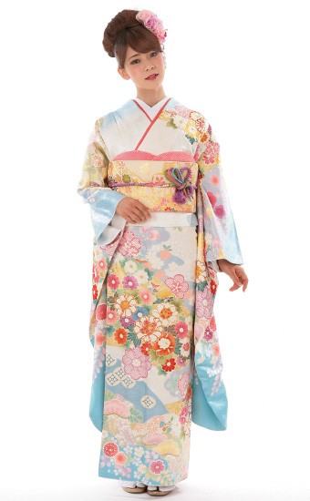 振袖レンタル 吉澤友禅 正絹 fg-263b フルセット一式 着物 人気 ネット