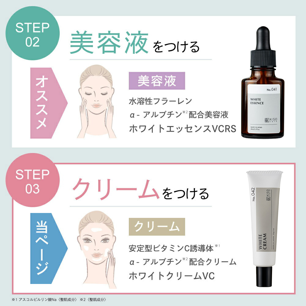 KISO フェイスクリーム ビタミンC 誘導体3％配合 キソ ホワイト