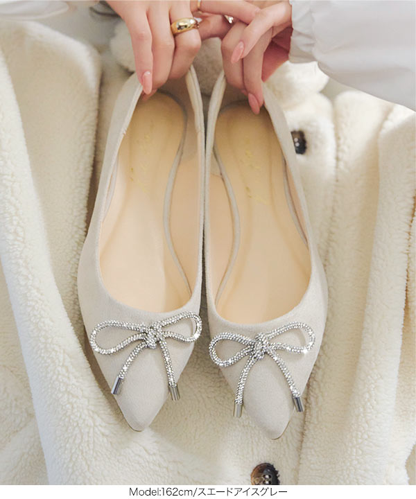 KOBE LETTUCE（神戸レタス） フラットパンプス リボン フラット