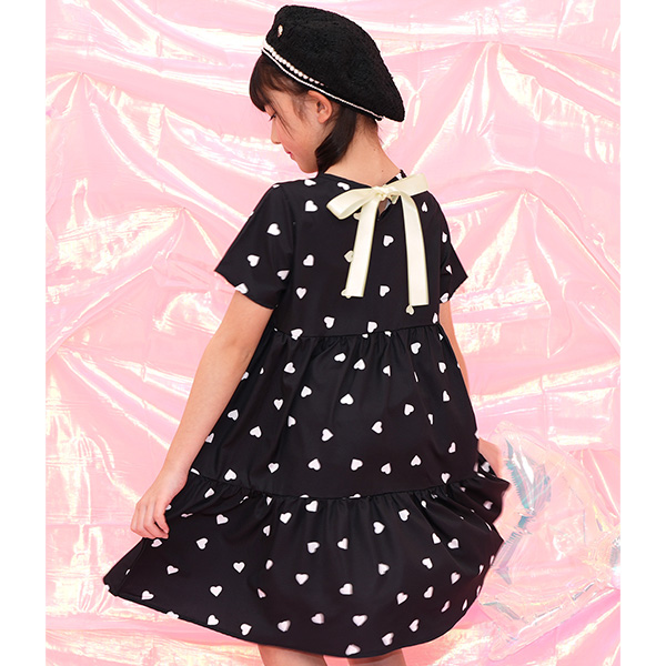 Bee des Bee ティアードリボンワンピース 半袖 子供服 キッズ ジュニア