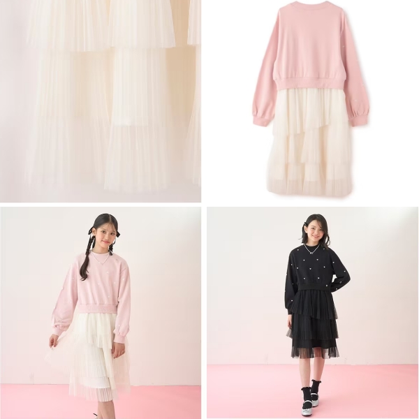 mezzo piano junior メゾピアノジュニア チュールスカートドキング